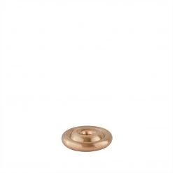 OYOY LIVING Savi Solid Brass Candleholder - Low - Brushed Brass