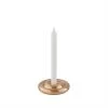OYOY LIVING Savi Solid Brass Candleholder - Low - Brushed Brass