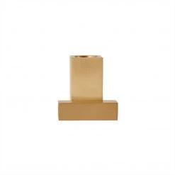 OYOY LIVING Square Candleholder - Solid Brass - Brushed Brass