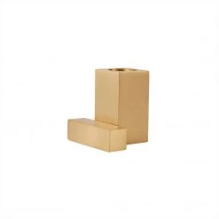 OYOY LIVING Square Candleholder - Solid Brass - Brushed Brass
