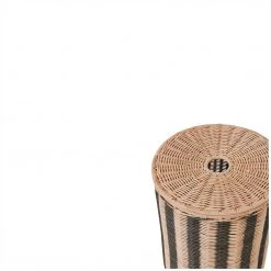 OYOY LIVING NOW IN STOCK Striped Laundry Bin - Nature / Black