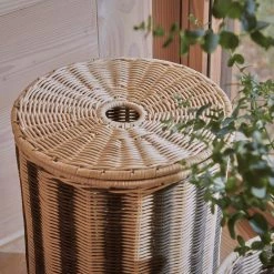 OYOY LIVING NOW IN STOCK Striped Laundry Bin - Nature / Black