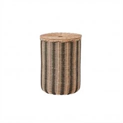 OYOY LIVING NOW IN STOCK Striped Laundry Bin - Nature / Black