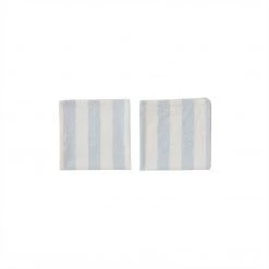 OYOY LIVING NOW IN STOCK Striped Napkin - Pack Of 2 - Ice Blue