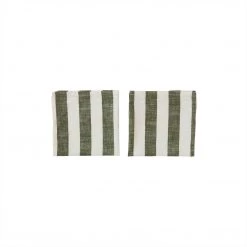 OYOY LIVING NOW IN STOCK Striped Napkin - Pack Of 2 - Olive