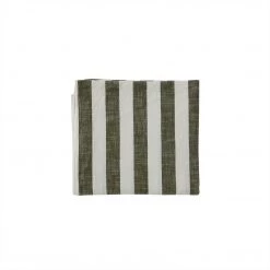 OYOY LIVING Striped Tablecloth - 260x140 Cm - Olive NOW IN STOCK