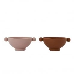 OYOY MINI NOW IN STOCK Tiny Inka Bowl - Set Of 2 - Caramel / Rose