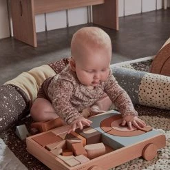 OYOY MINI NOW IN STOCK Wooden Rainbow Wagon With Blocks