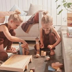 OYOY MINI NOW IN STOCK Wooden Rainbow Wagon With Blocks