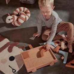 OYOY MINI NOW IN STOCK Wooden Rainbow Wagon With Blocks