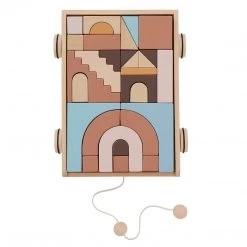 OYOY MINI NOW IN STOCK Wooden Rainbow Wagon With Blocks