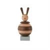 OYOY MINI Wooden Stacking Rabbit - Nature / Dark